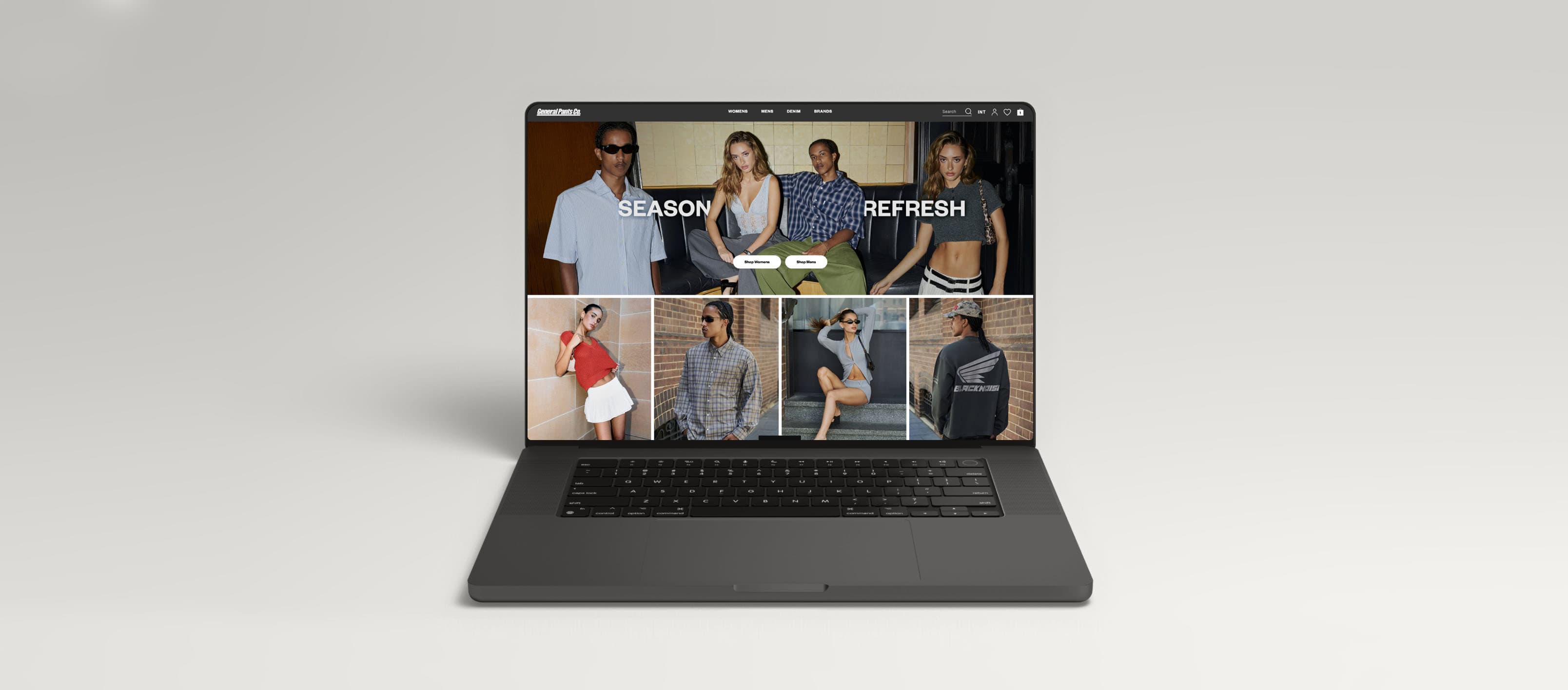 General Pants Shopify Plus eCommerce clothing store desktop view