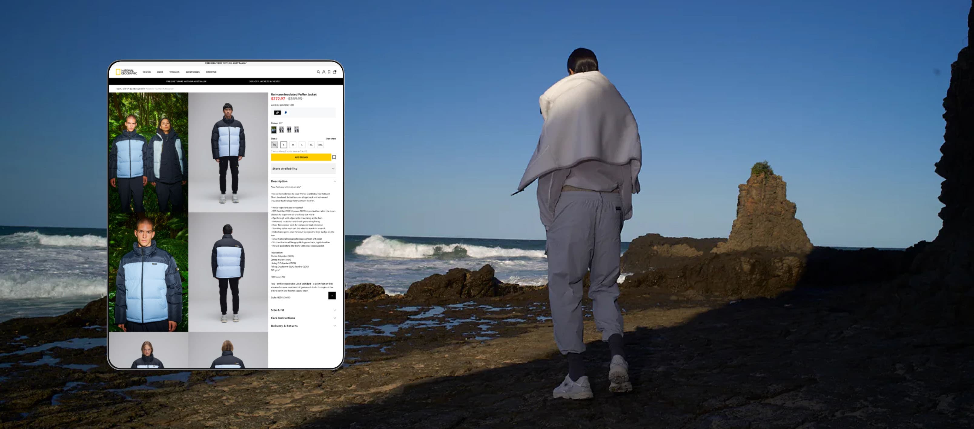 National Geographic Clothing Store product description page