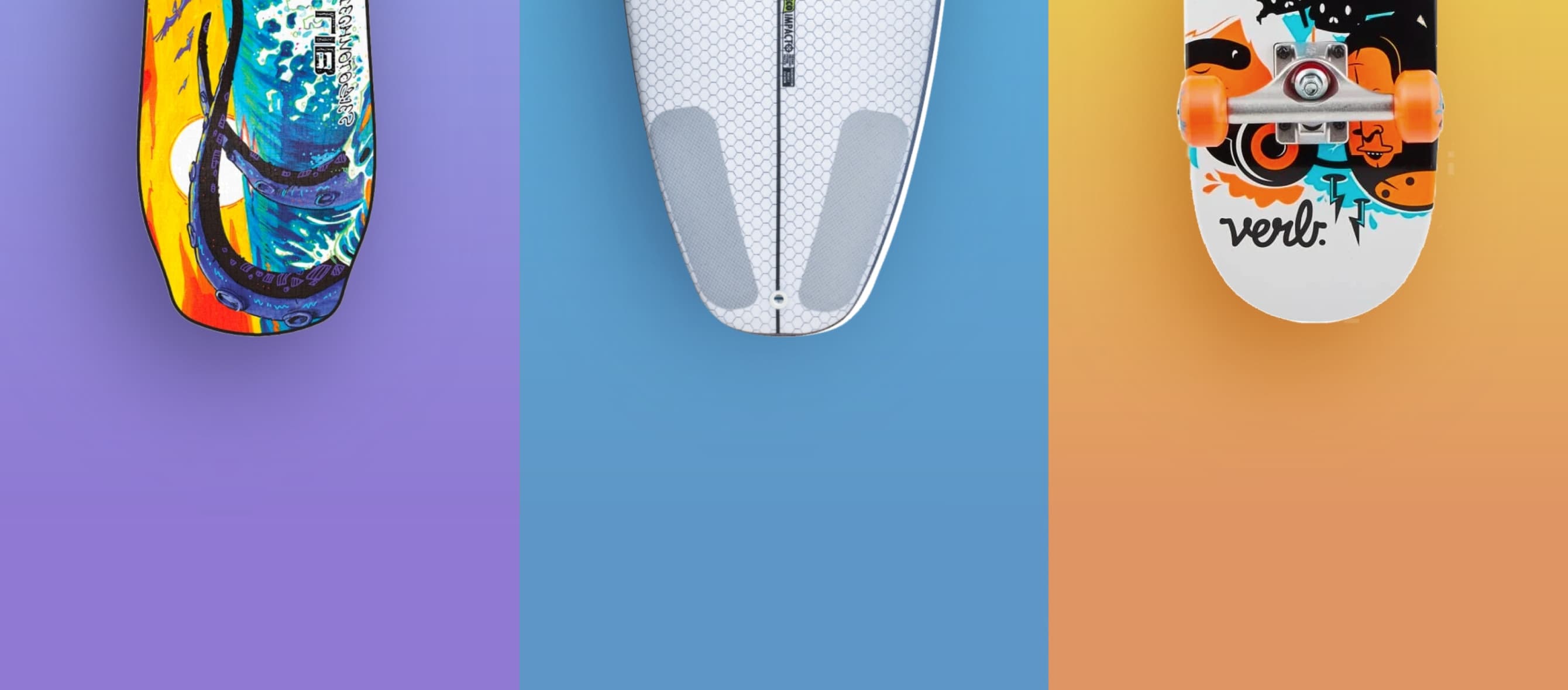 shop surf bords, skate bords and snow bords from trigger brothers