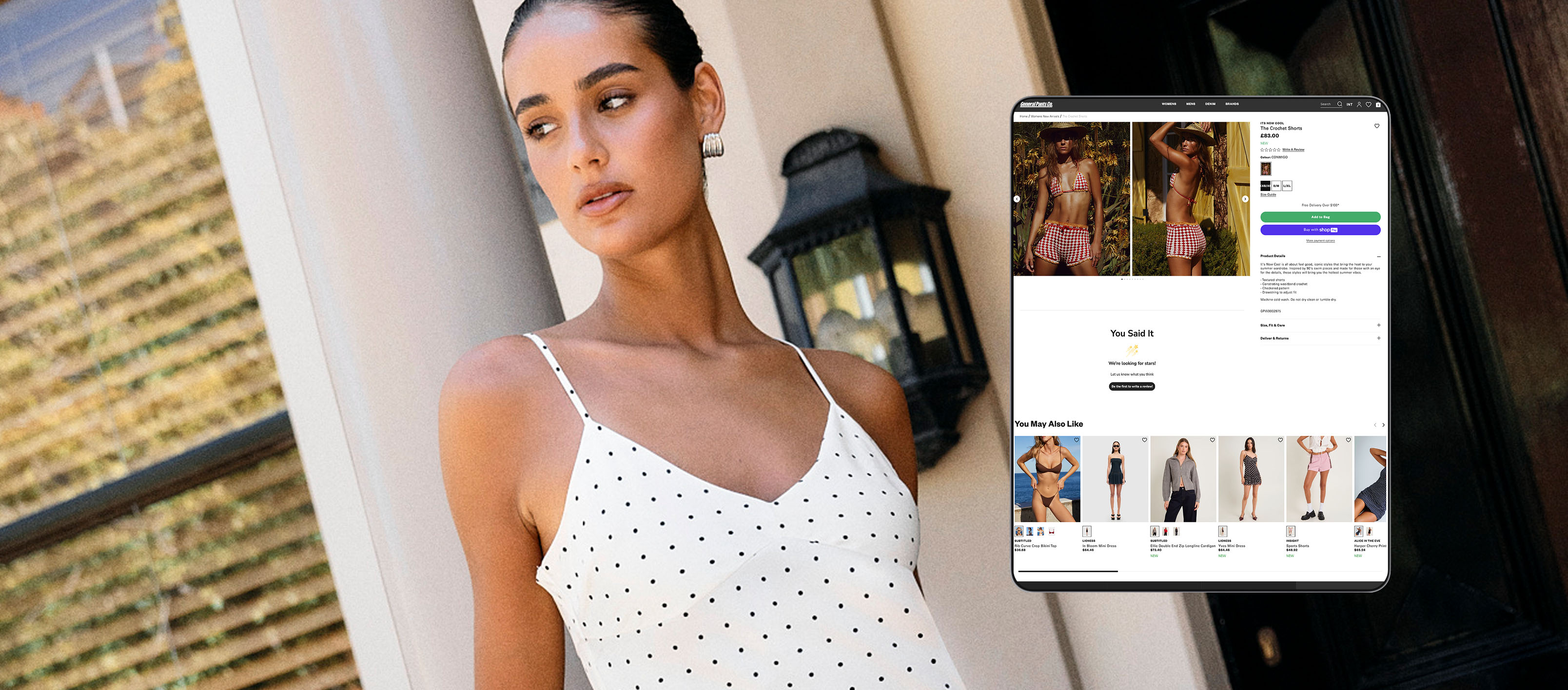 General Pants Shopify Plus eCommerce clothing store product description page