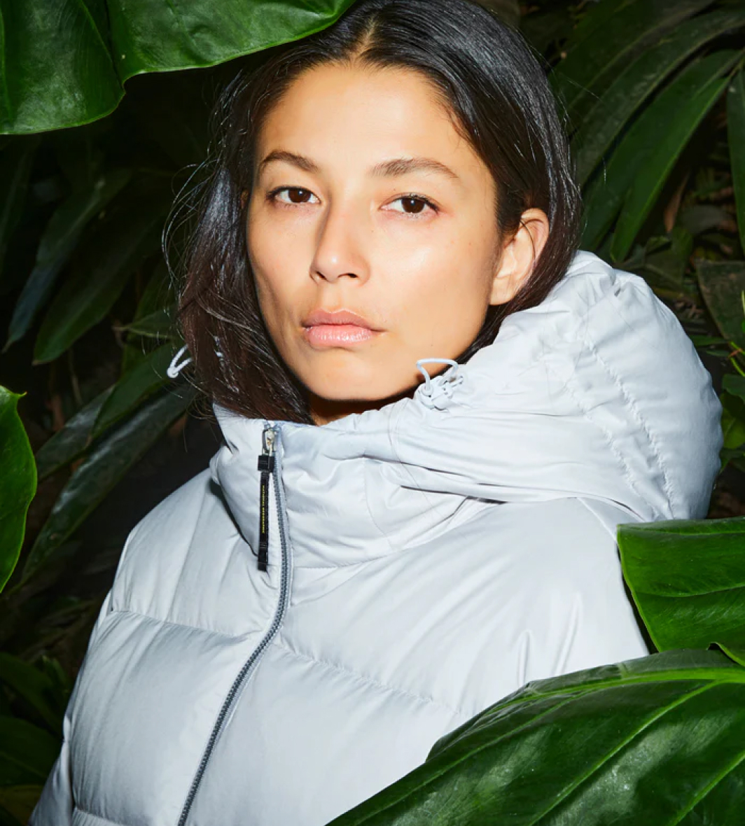 women wearing National Geographic winter jacket