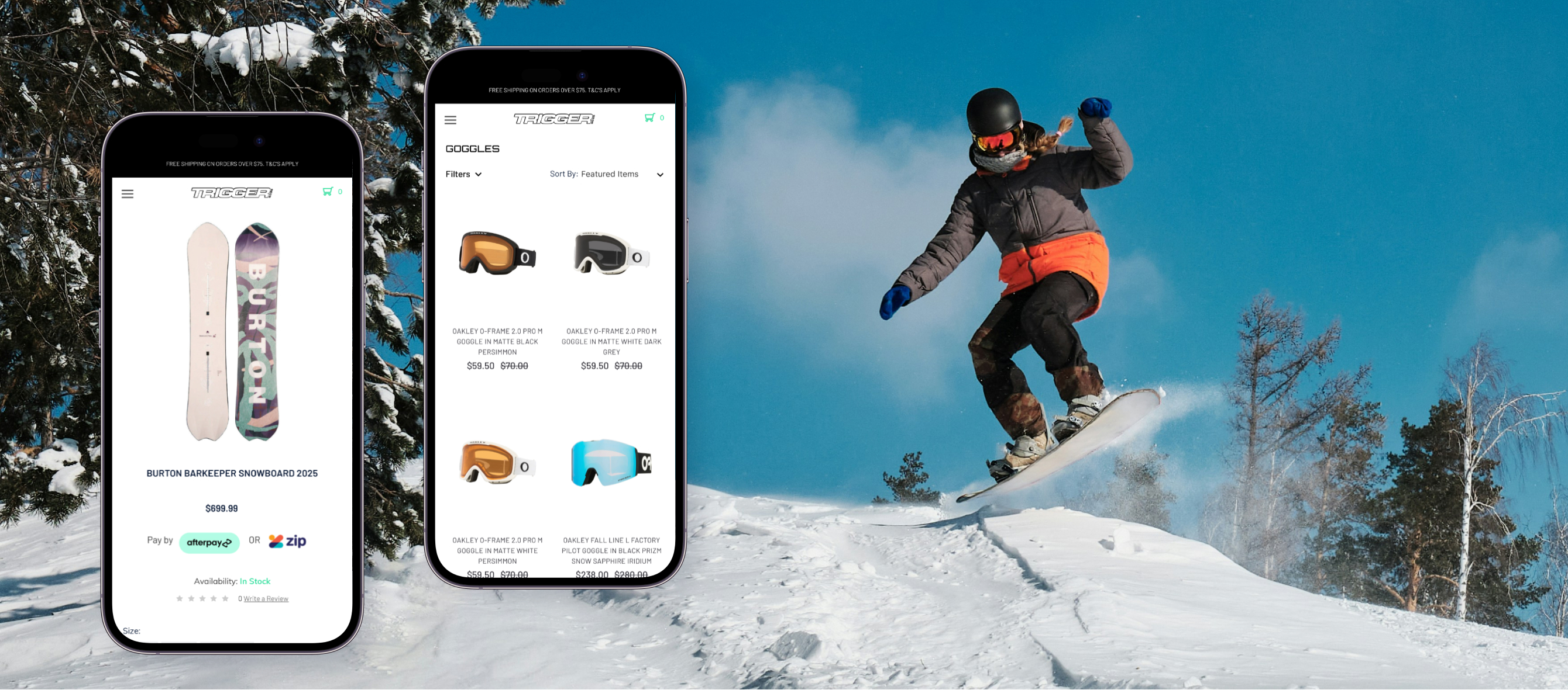 thinklab designed mobile version for trigger brother's store